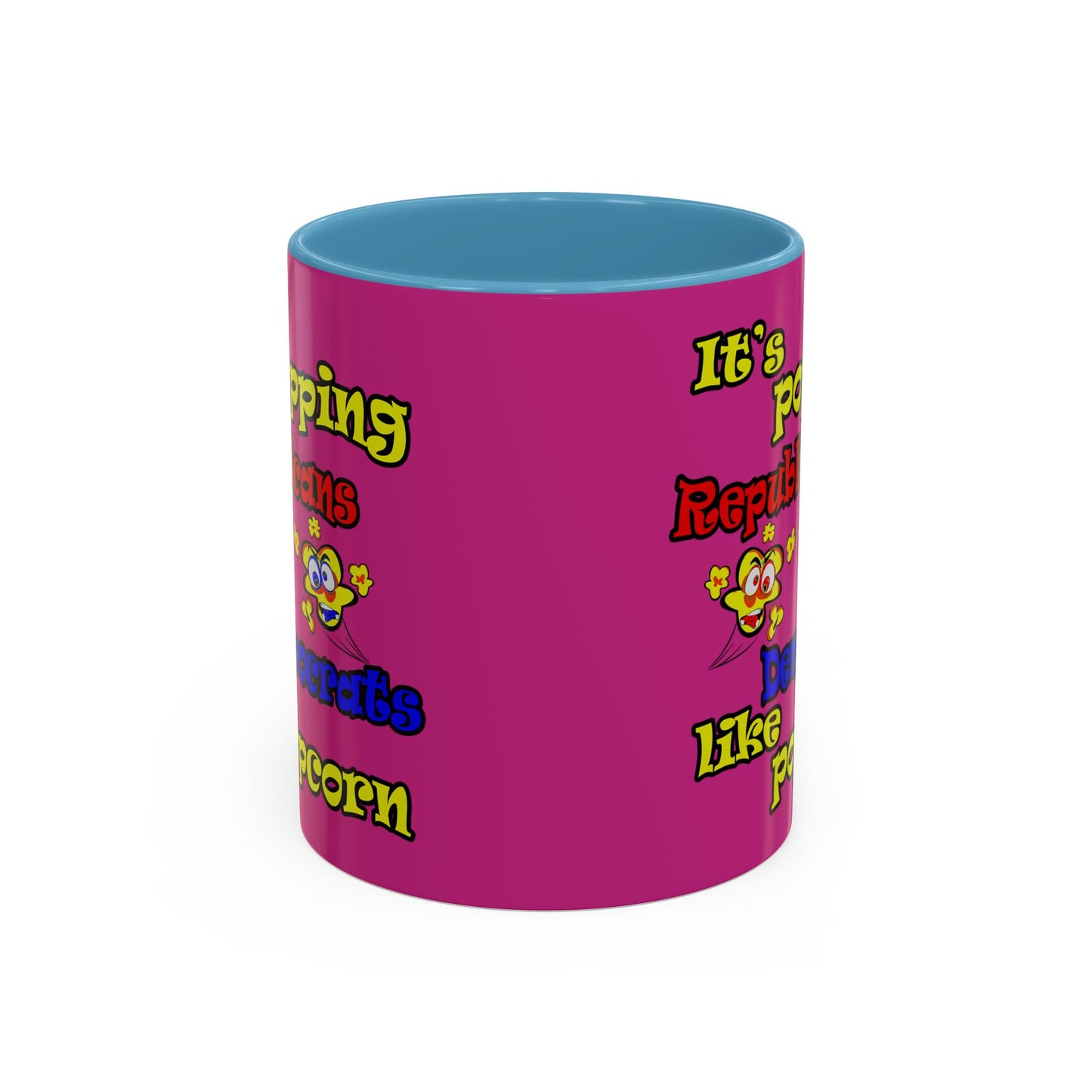 popping like popcorn - Accent Mug (pink)