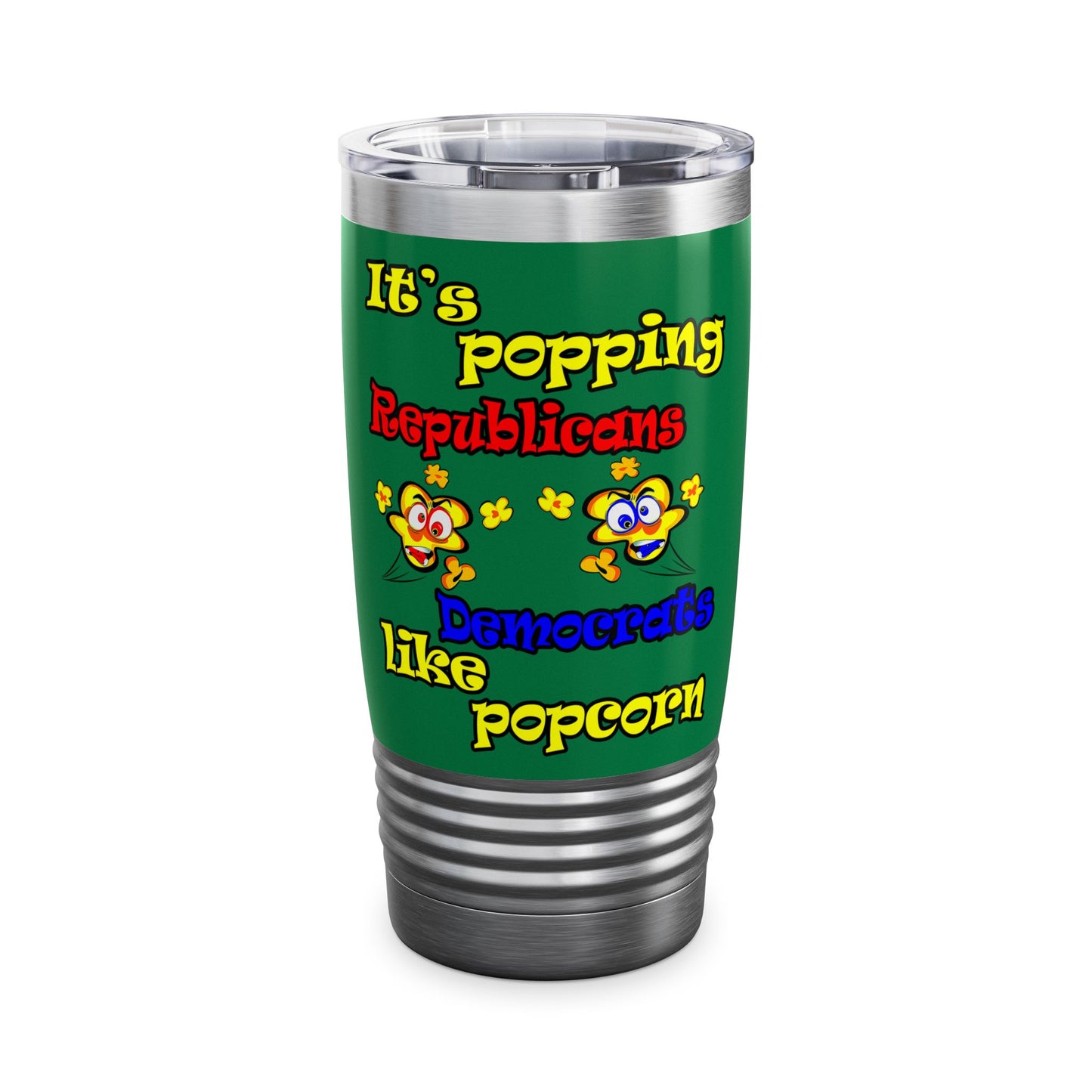 popping like popcorn - Ringneck Tumbler, 20oz (dark green)