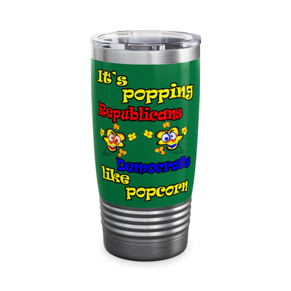 popping like popcorn - Ringneck Tumbler, 20oz (dark green)