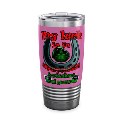 my luck - Ringneck Tumbler, 20oz (light pink)