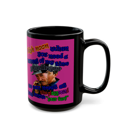 high noon - Black Mug (pink)