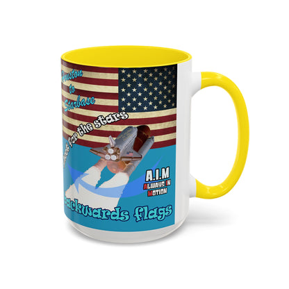 shoot for the stars - Accent Mug (turquoise)