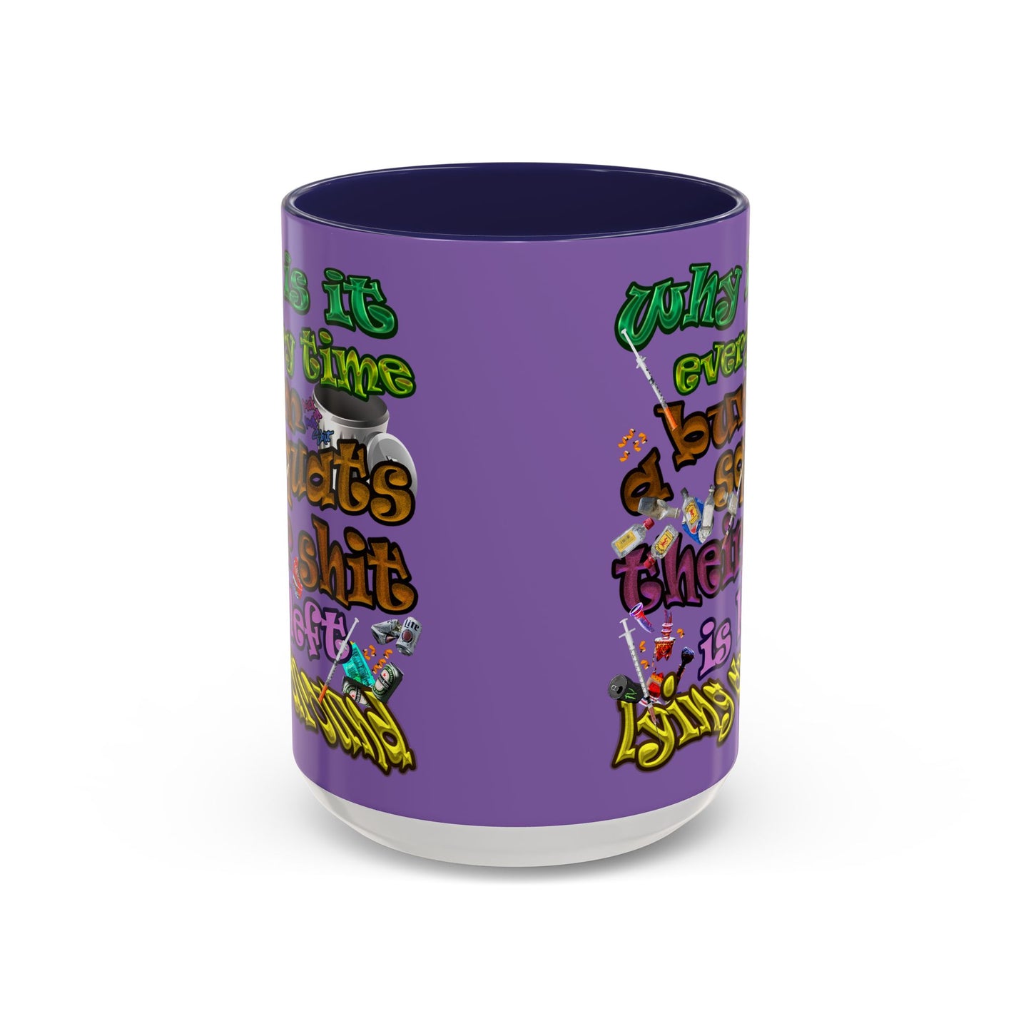 the bum's shit - Accent Mug (light purple)