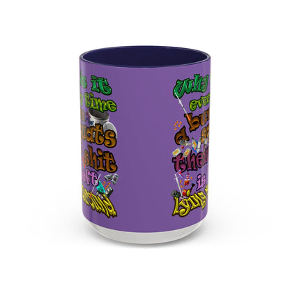 the bum's shit - Accent Mug (light purple)