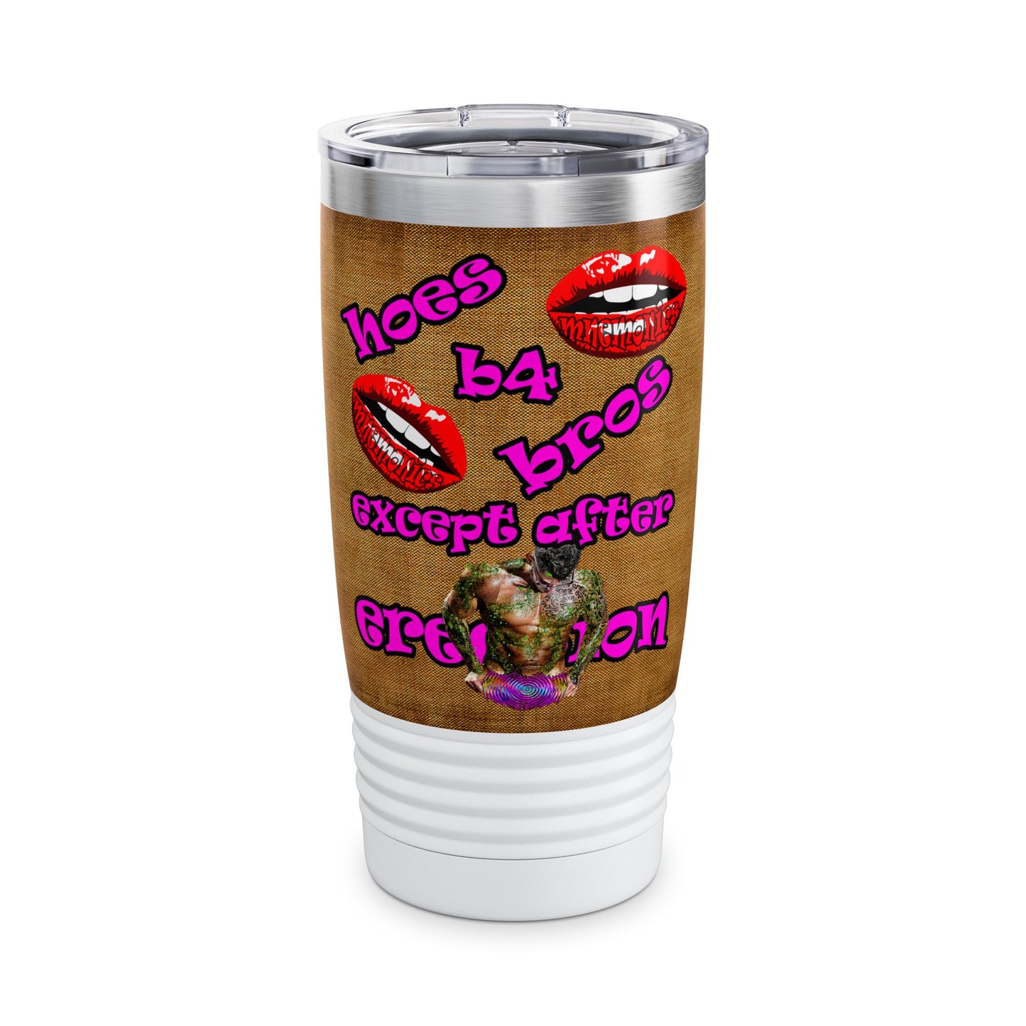 hoes b4 bros - Ringneck Tumbler, 20oz (brown papyrus)
