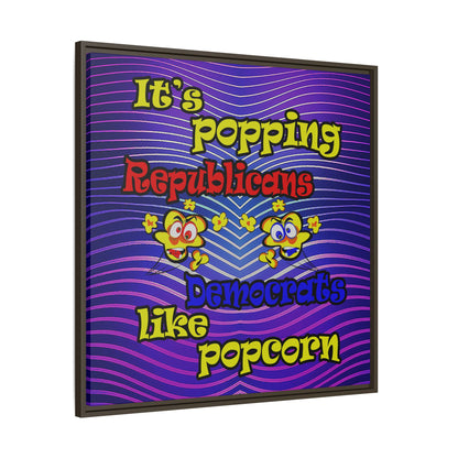 popping like popcorn - framed canvas art (purple wave)