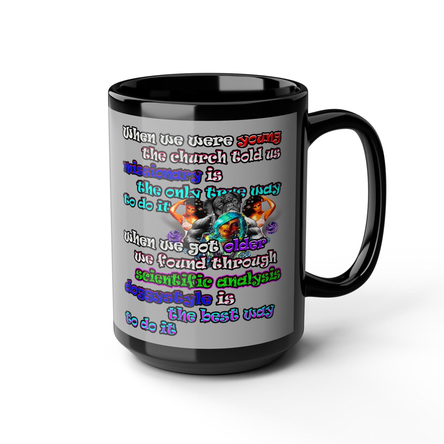 doggystyle - Black Mug (light grey)