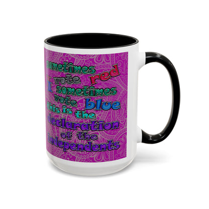 declaration of the independents - Accent Mug (pink swirl)