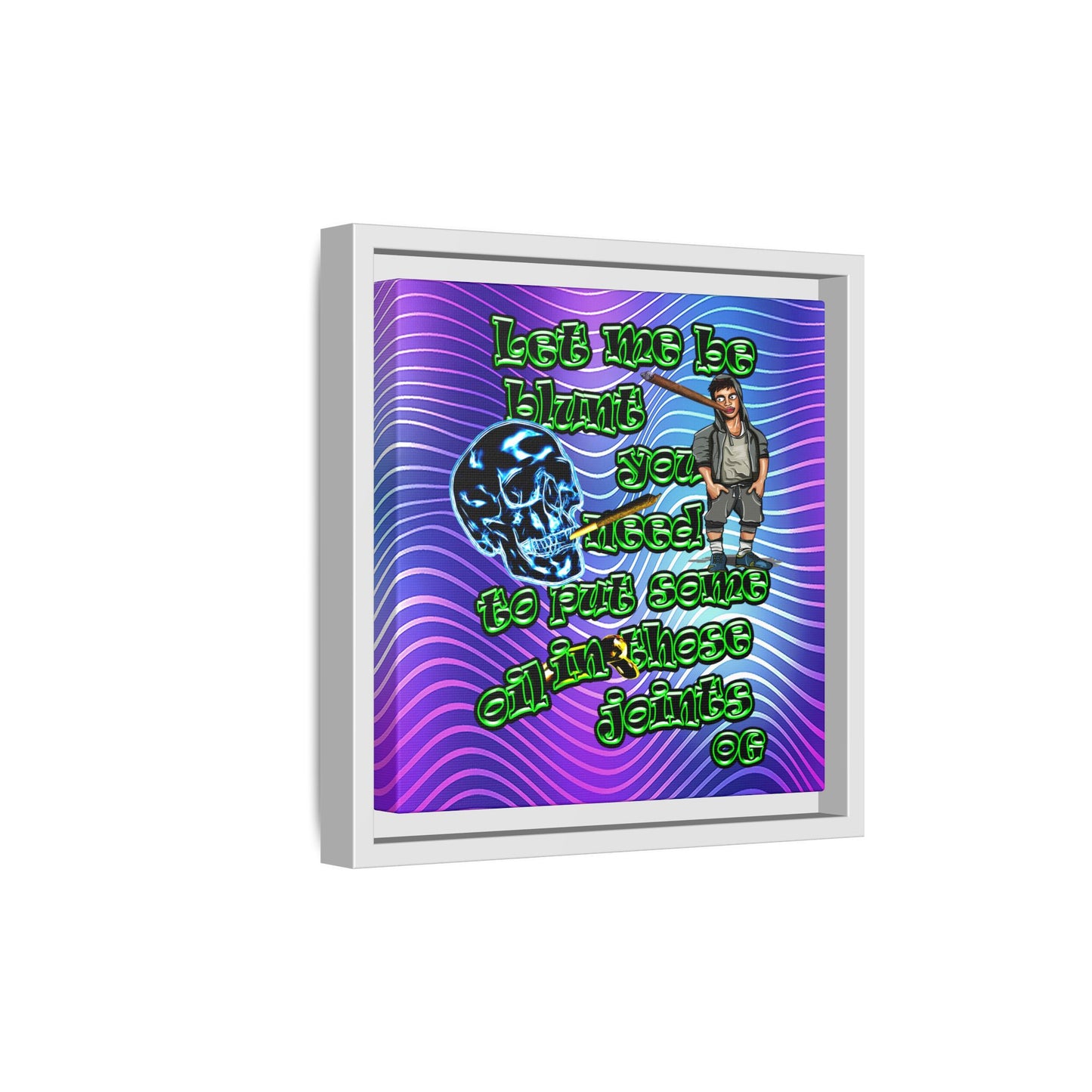og - framed canvas art (purple wave)