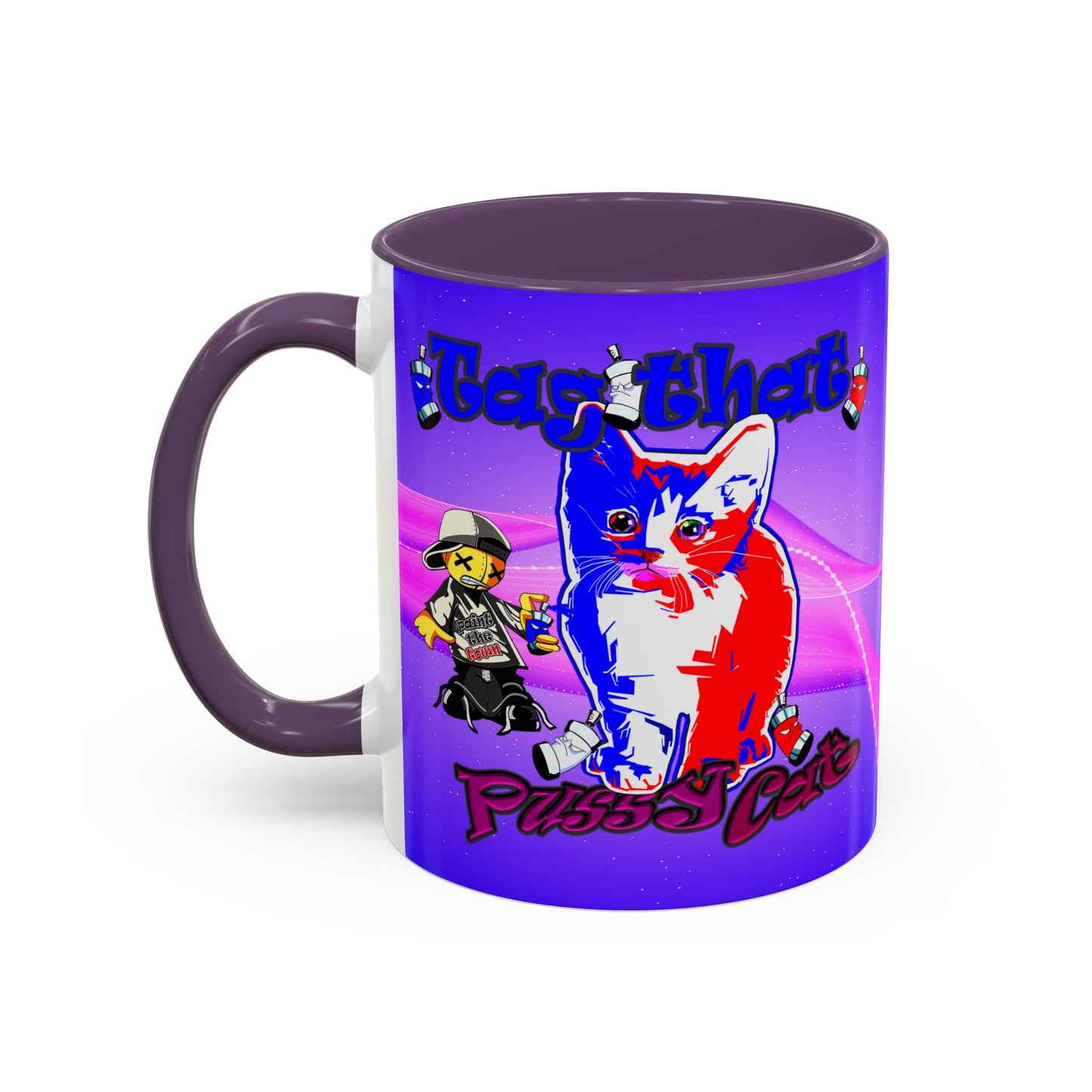 tag that - Accent Mug (purple-pink wave)