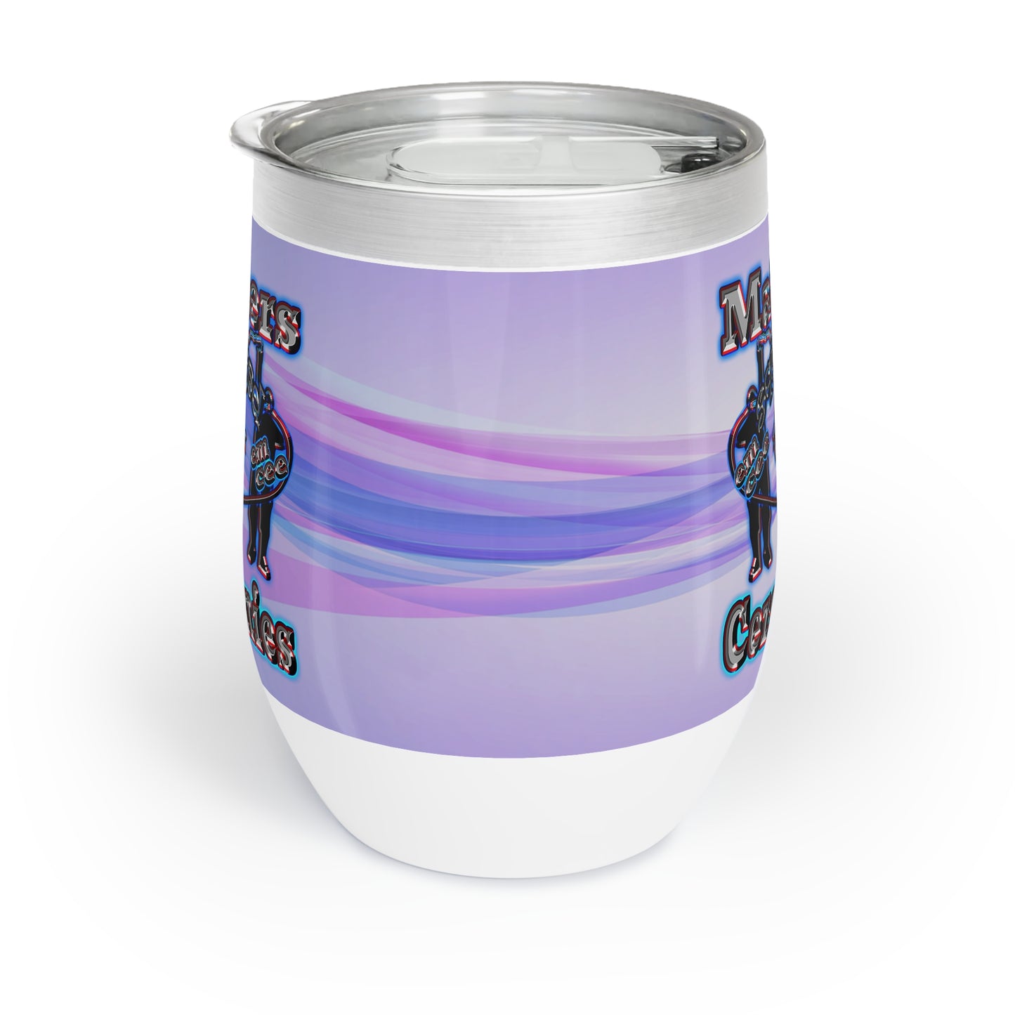 em cee squared - Chill Wine Tumbler (light blue-pink wave)