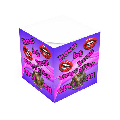 hoes b4 bros - note cube (purple-pink wave)
