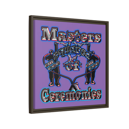 em cee squared - framed canvas art (light purple)