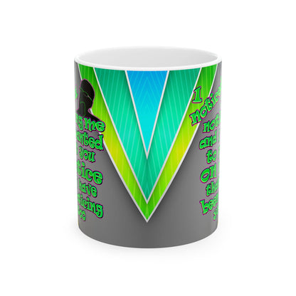 noticed you noticing - White Mug (rainbow split)