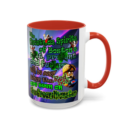 christmas spirits of boston - Accent Mug (grey-pink wave)