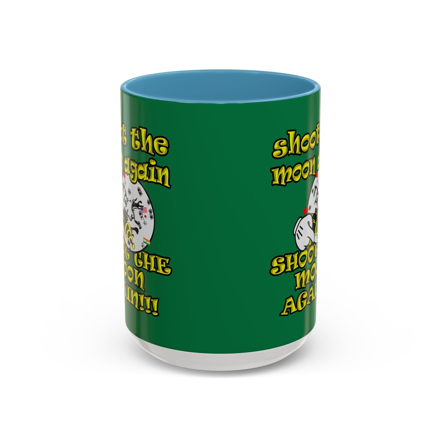shoot the moon again - Accent Mug (dark green)