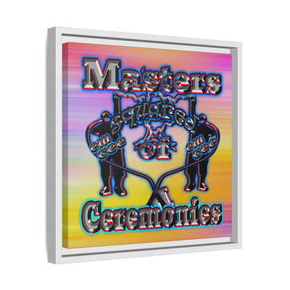 em cee squared - framed canvas art (color blur)