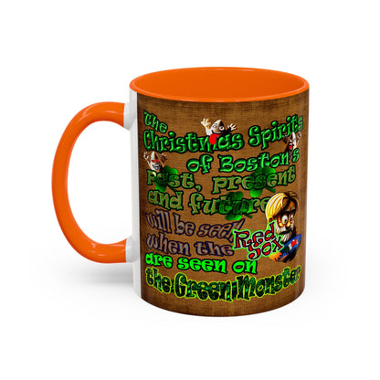 christmas spirits of boston - Accent Mug (brown papyrus)