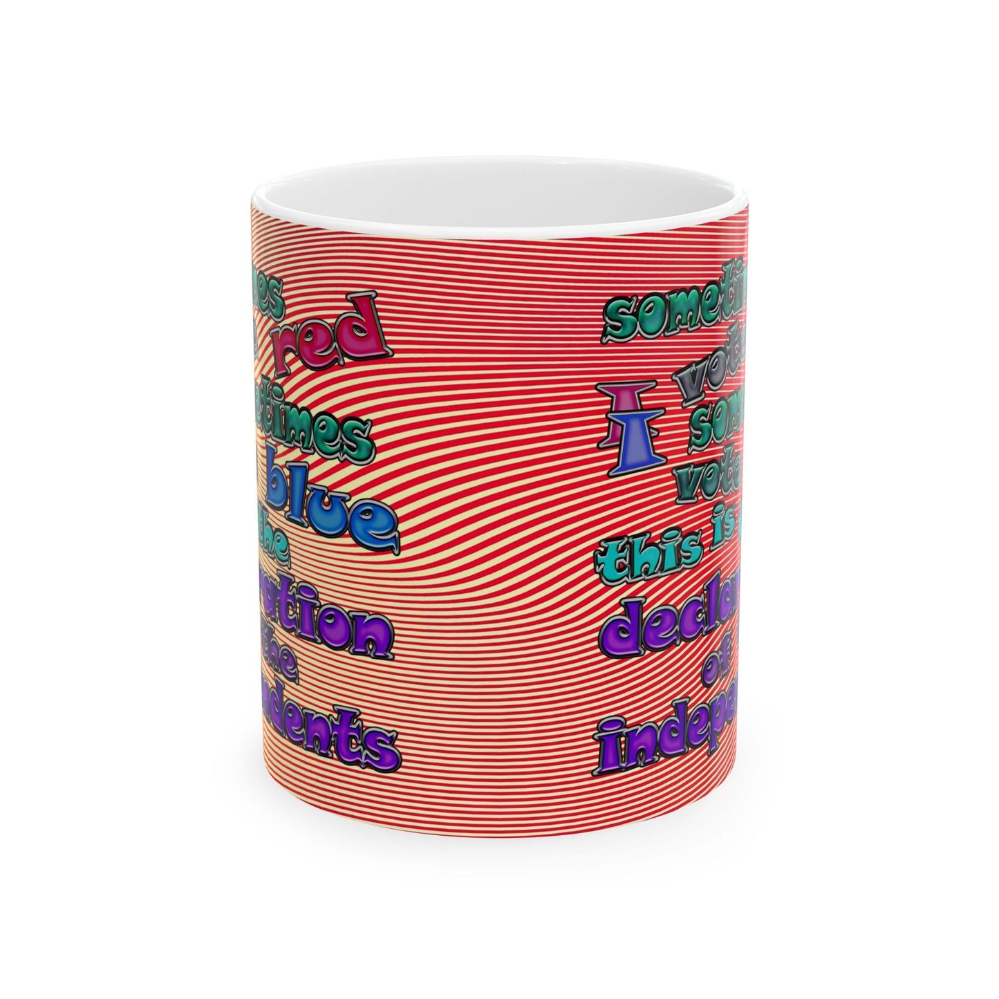 declaration of the independents - White Mug (yellow-orange wave)