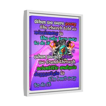 doggystyle - framed canvas art (purple-pink wave)