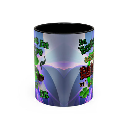 celtics logo - Accent Mug (grey-pink wave)