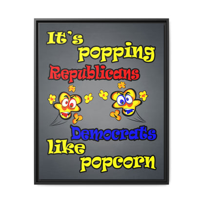 popping like popcorn - framed canvas art (grey-light grey)