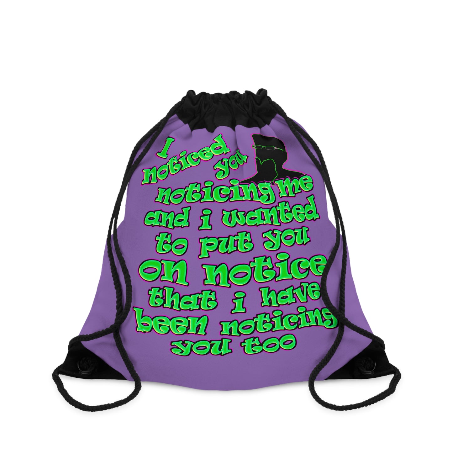 noticed you noticing - Drawstring Bag (light purple)