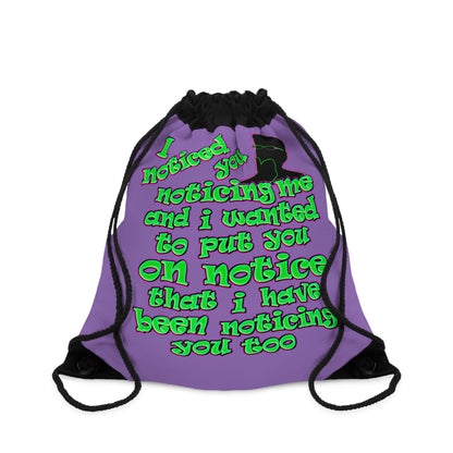noticed you noticing - Drawstring Bag (light purple)