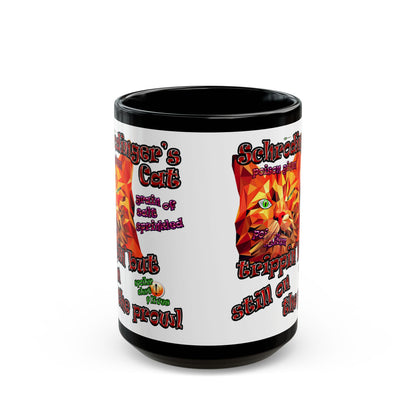 schrodinger's cat - Black Mug (white)