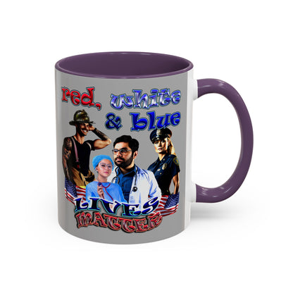 rw&b lives matter - Accent Mug (light grey)