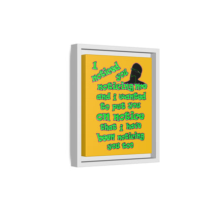 noticed you noticing - framed canvas art (yellow)
