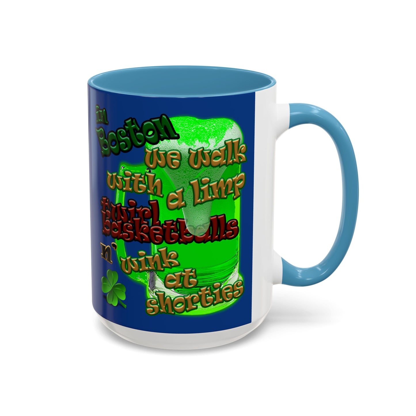 celtics logo - Accent Mug (dark blue)