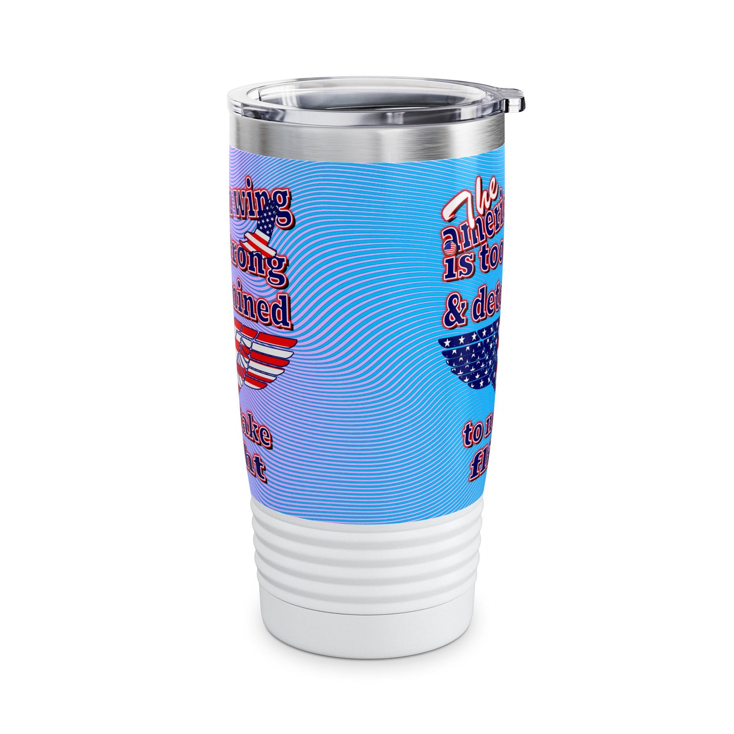 american wing - Ringneck Tumbler, 20oz (light blue-purple wave)