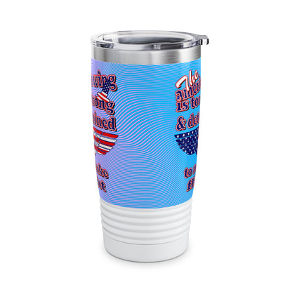 american wing - Ringneck Tumbler, 20oz (light blue-purple wave)