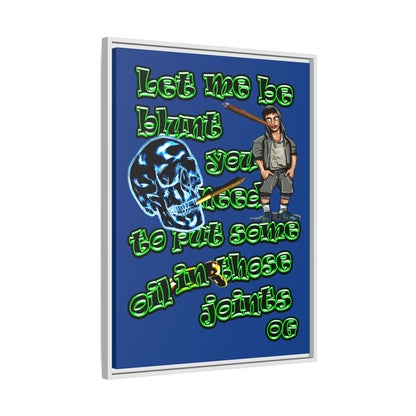 og - framed canvas art (dark blue)