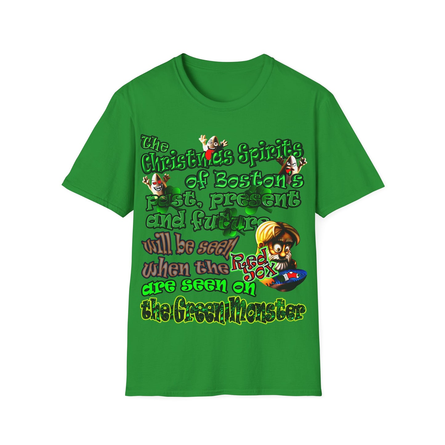 christmas spirits of boston - Unisex Softstyle T-Shirt