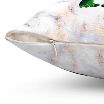 I don't care that your grey - Spun Polyester Square Pillow - (white marble)