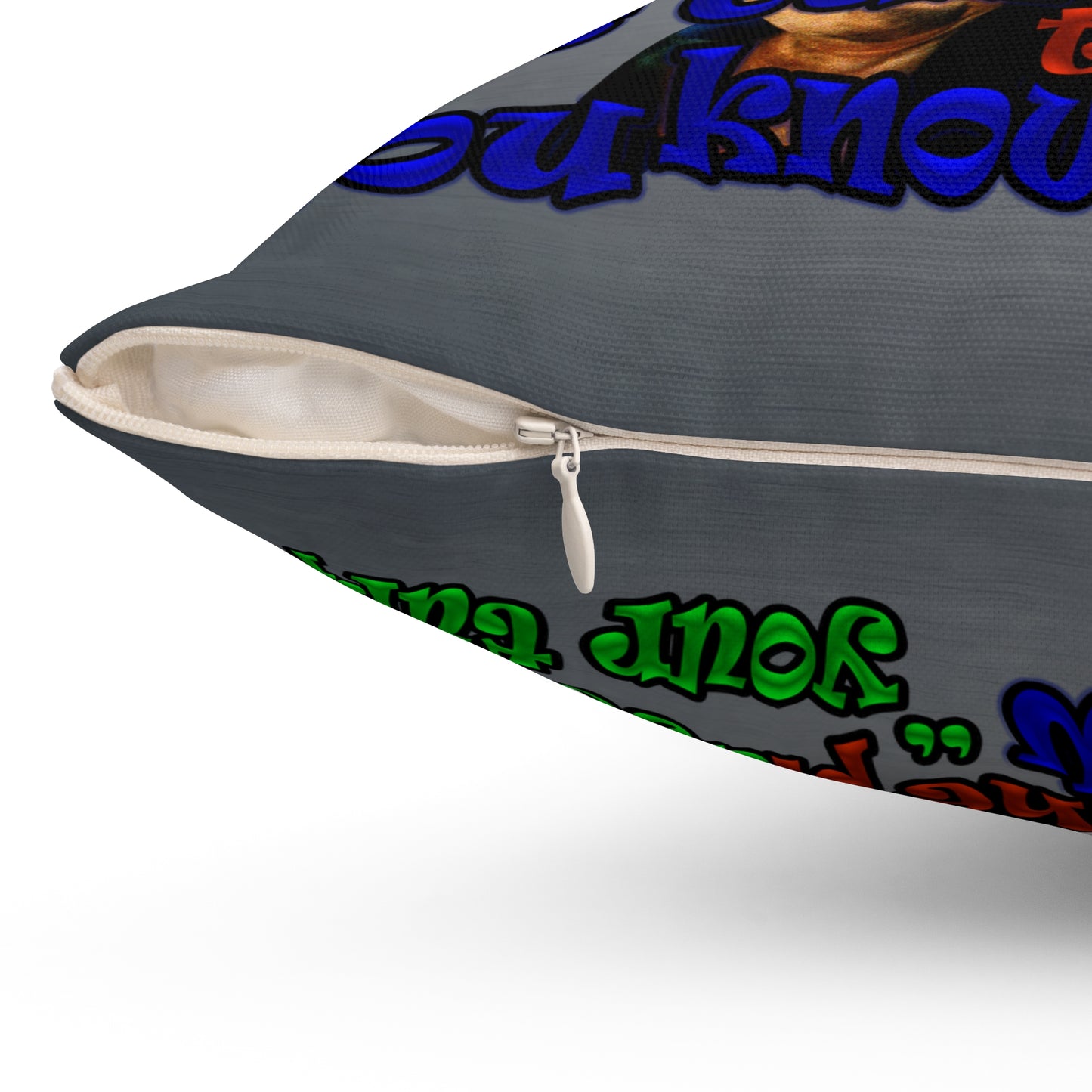 high noon - Spun Polyester Square Pillow - (grey-light grey)