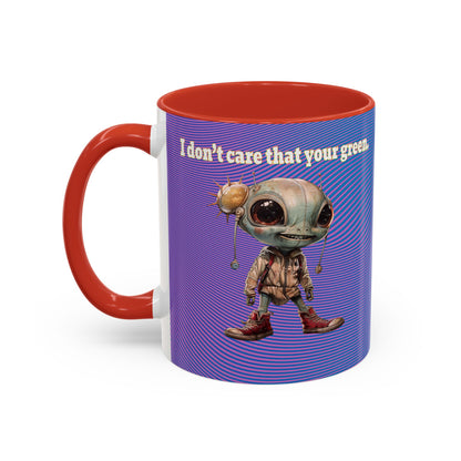 I don't care that your grey - Accent Mug (light blue-purple wave)