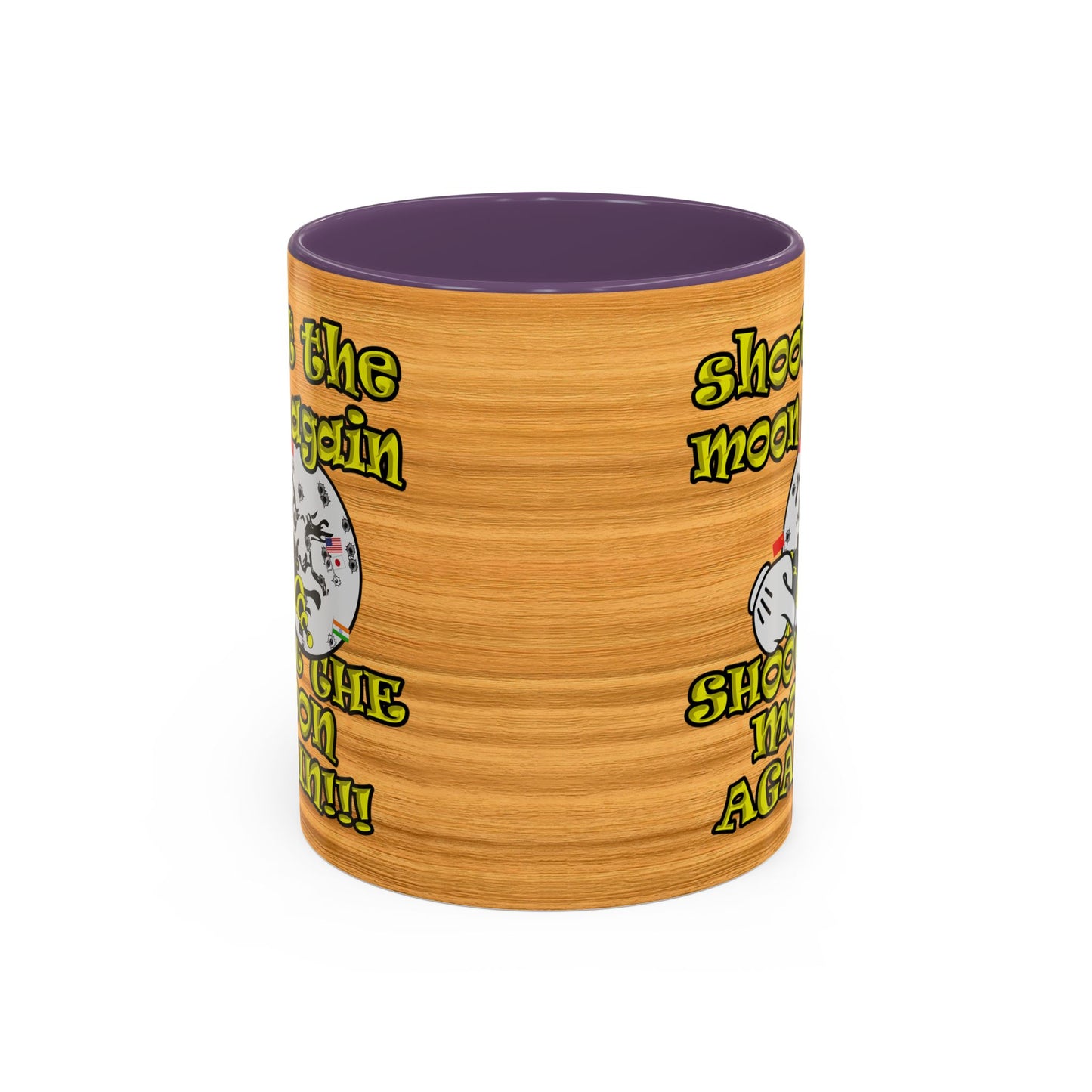 shoot the moon again - Accent Mug (butterscotch wood finish)
