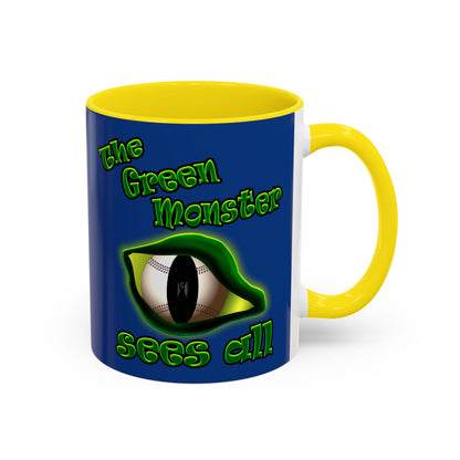 green monster - Accent Mug (dark blue)