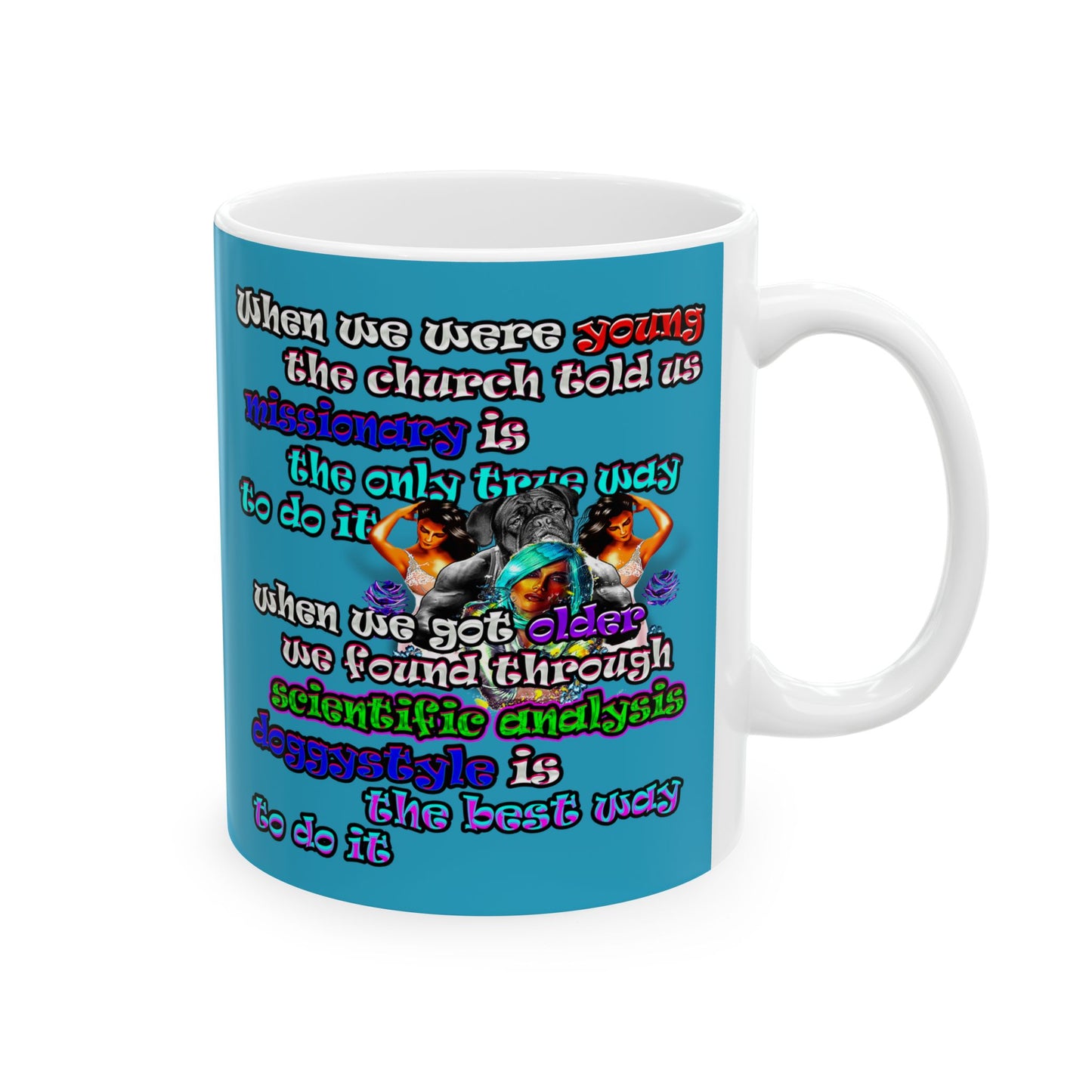 doggystyle - White Mug (turquoise)