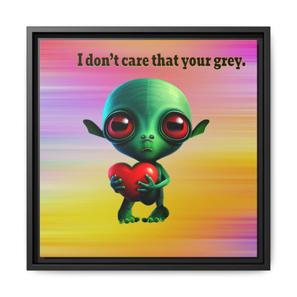 I don't care that your grey - framed canvas art (color blur)