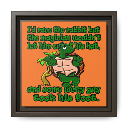 turtle race - framed canvas art (crusta)