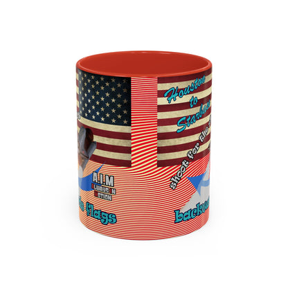 shoot for the stars - Accent Mug (yellow-orange wave)