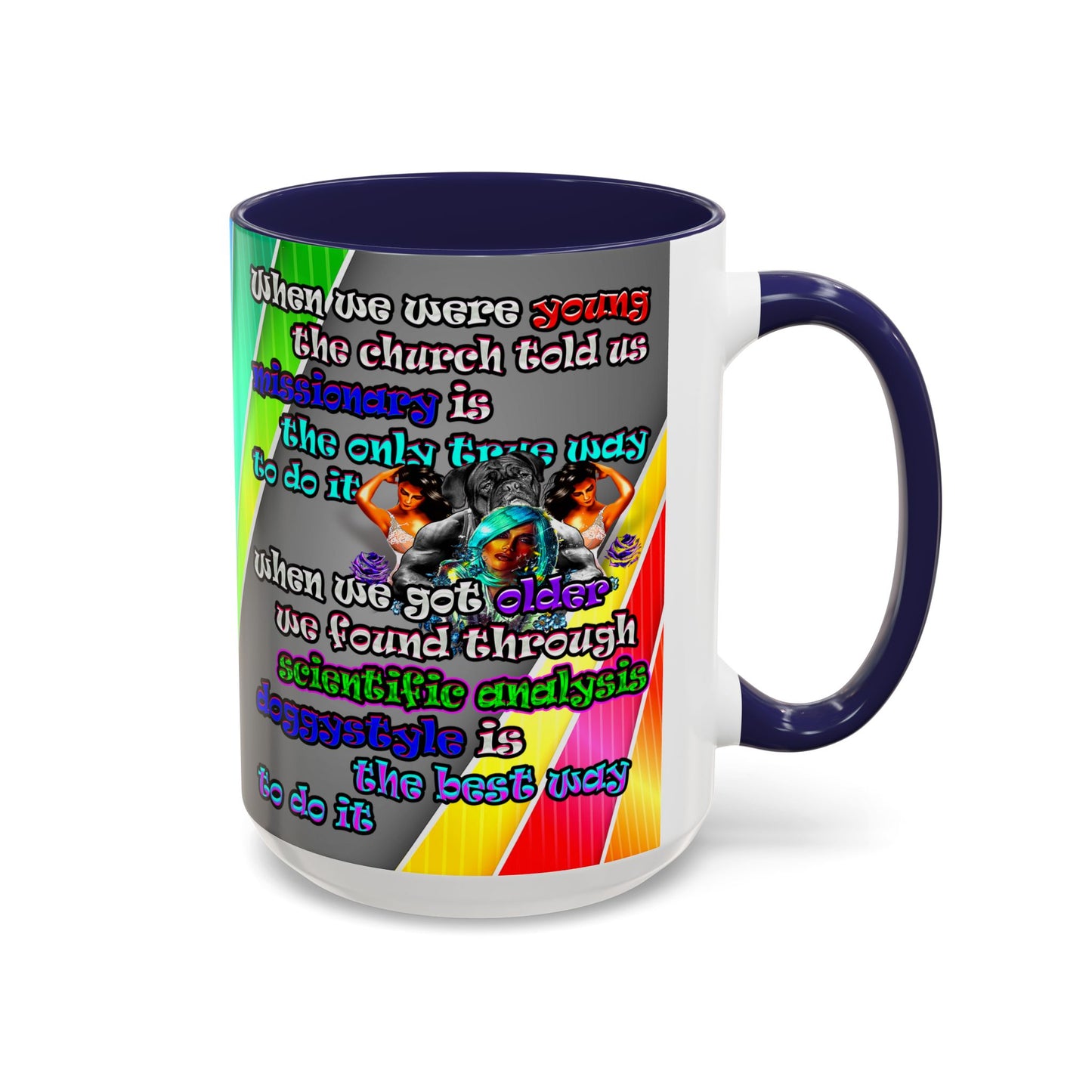 doggystyle - Accent Mug (rainbow split)