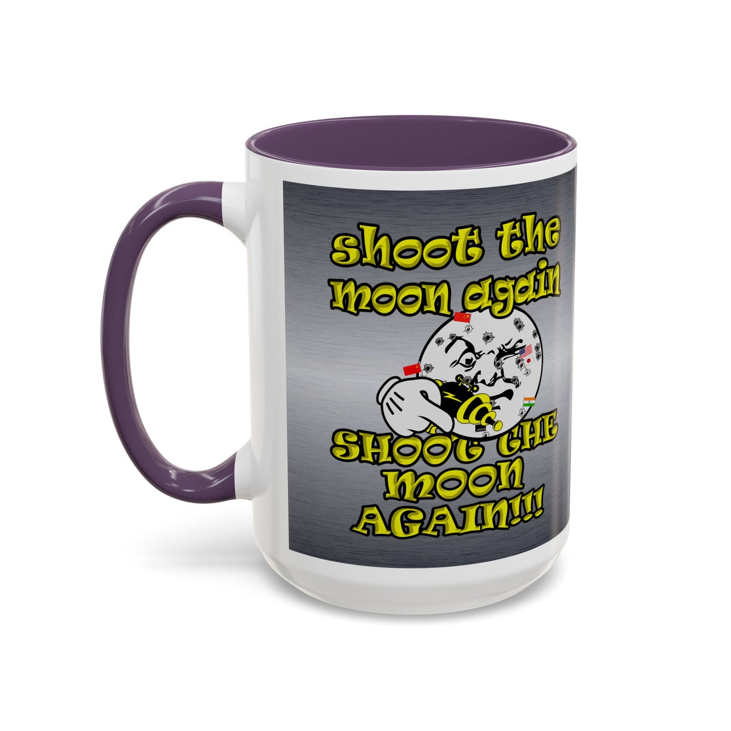shoot the moon again - Accent Mug (brushed nickel)