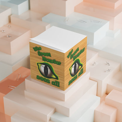 green monster - note cube (butterscotch wood finish)