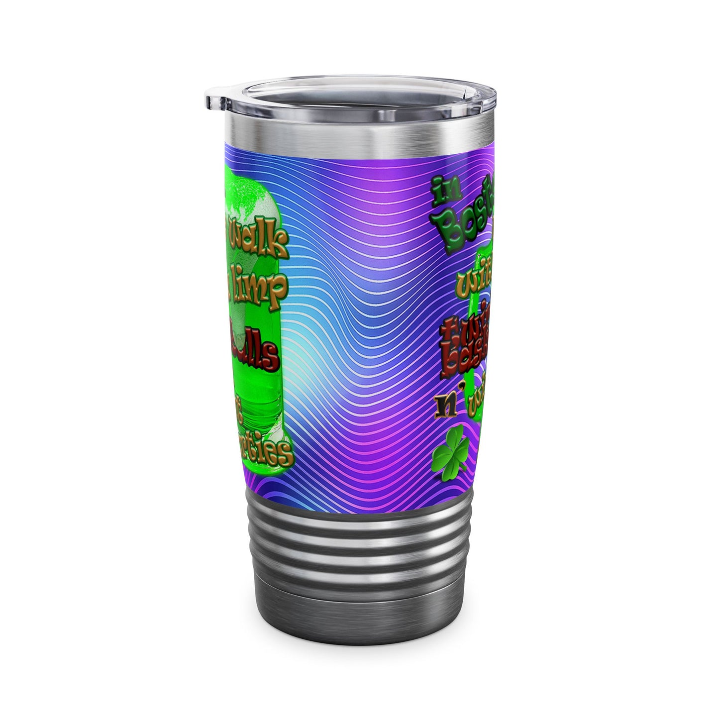 celtics logo - Ringneck Tumbler, 20oz (purple wave)