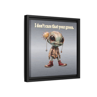 I don't care that your green - framed canvas art (brushed nickel)